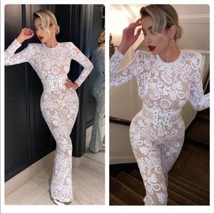 NWT Nadine Merabi Bella Lace Jumpsuit